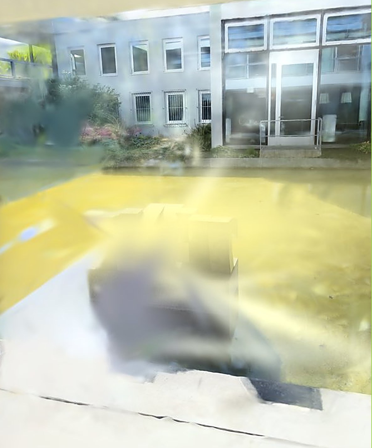 Reconstruction with PPISP off — hazy, washed-out blur